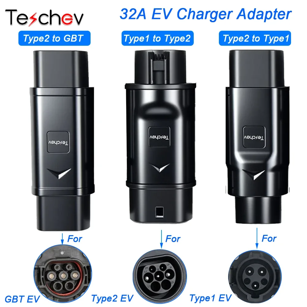 Adaptateur de chargeur Type 2 vers Type 1, 32 A