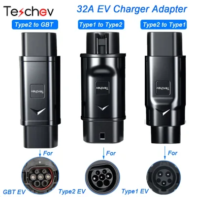 Adaptateur de chargeur Type 2 vers Type 1, 32 A