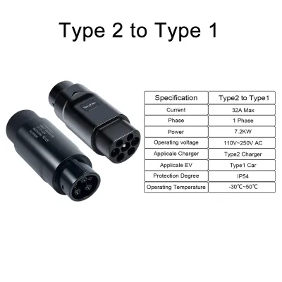 Adaptateur de chargeur Type 2 vers Type 1, 32 A – image 3