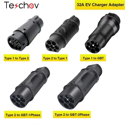 Adaptateur de recharge Type 2 vers Type 1, 32 A