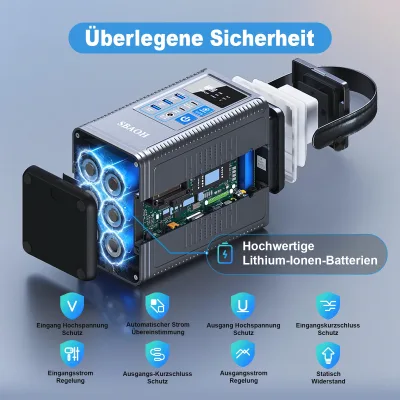 Batterie externe portable 296 Wh avec lumière LED – image 3