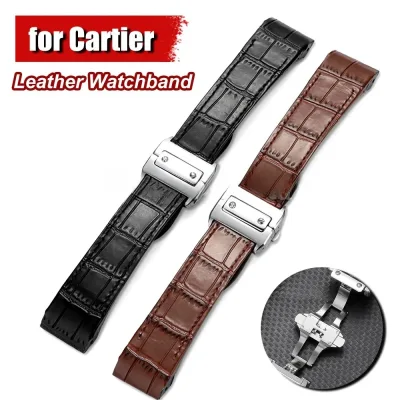 Bracelet de montre en cuir de veau motif slub