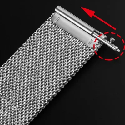Bracelet de montre en maille milanaise acier – image 3