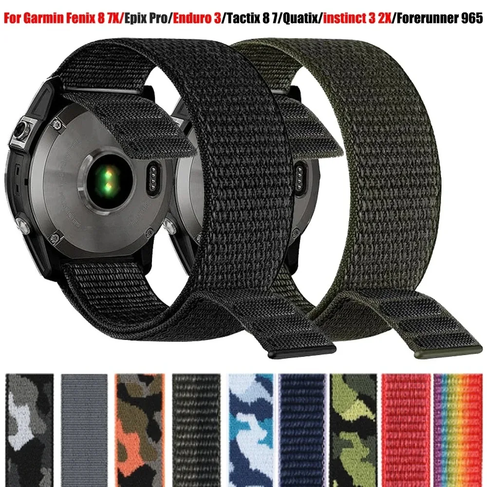 Bracelet de montre en nylon à boucle auto-agrippante