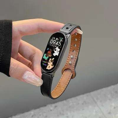 Bracelet de remplacement en cuir pour montre connectée – image 2