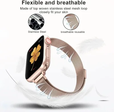 Bracelet milanais magnétique en acier inoxydable – image 3
