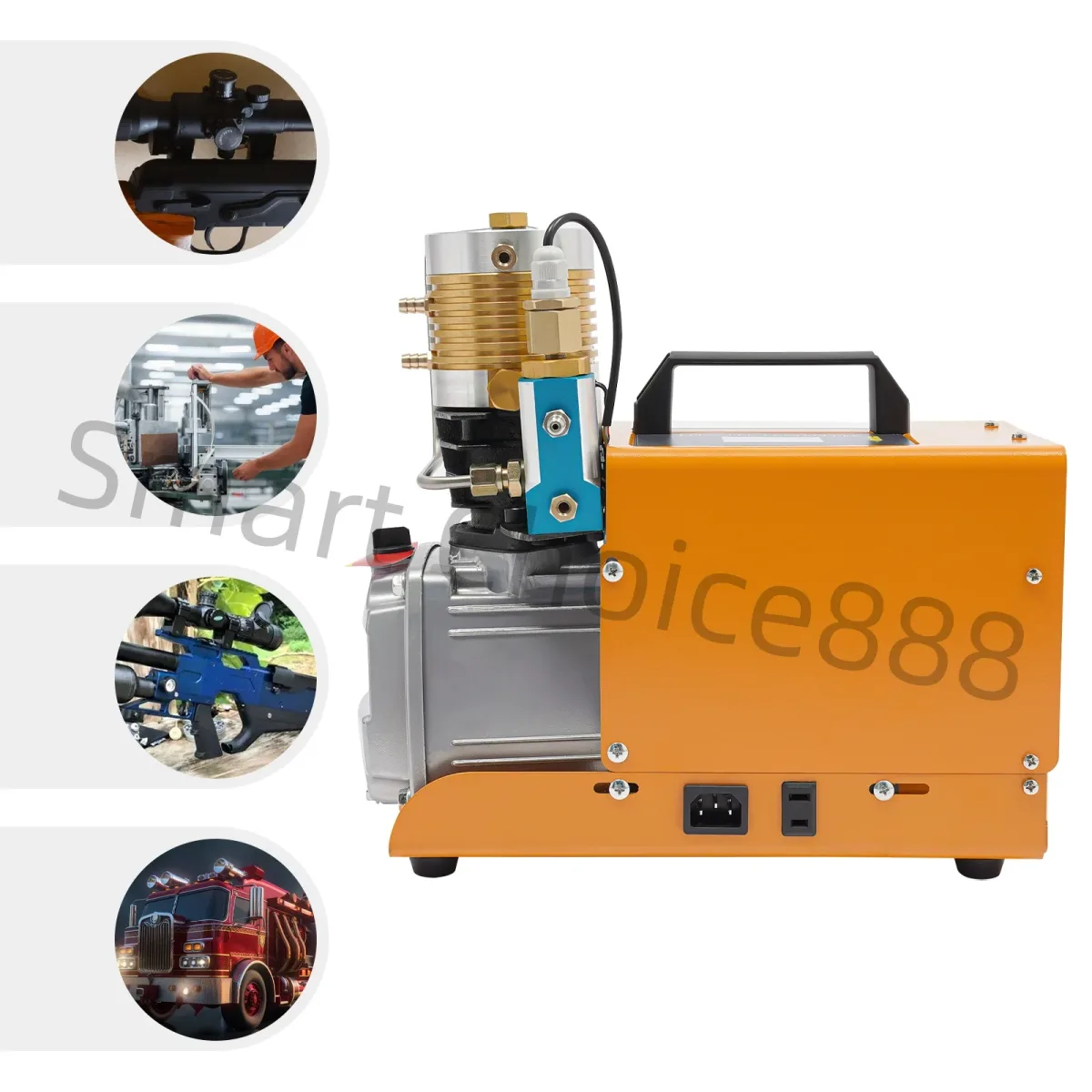 Compresseur d'air électrique orange 1,8 kW
