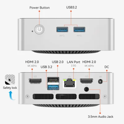 Mini PC de bureau 16 Go de RAM et SSD 512 Go – image 2